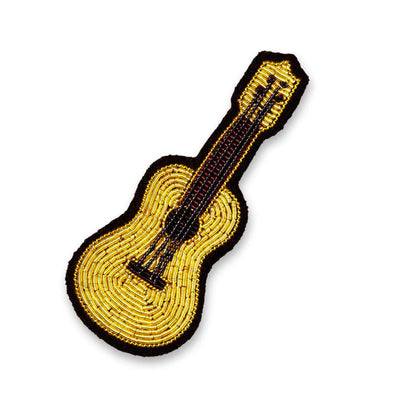 Embroidered brooch - Acoustic guitar