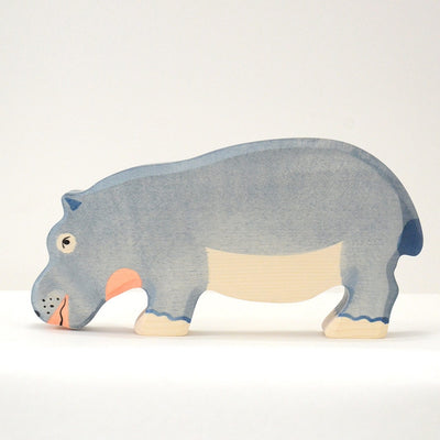 Handmade Wooden Hippopotamus