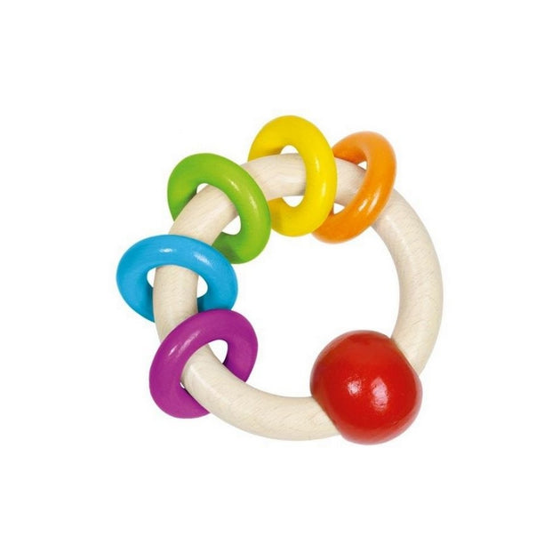 Wooden Rings Rattle Wooden Ring Rattle Rainbow - HEIMESS - Baby Early Learning Toy – French ...