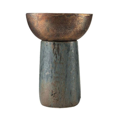 Ceramic and metal bowl vase - Kombi