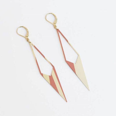 80's earrings - Terracotta