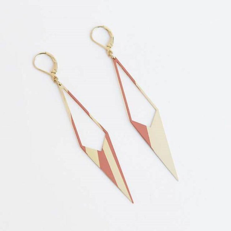 80's earrings - Terracotta