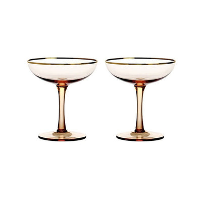 Set of two Champagne glasses - Pink