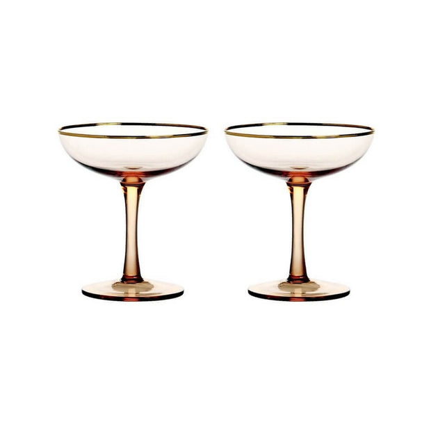 Set of two Champagne glasses - Pink