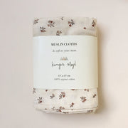 KONGES SLOJD - Set of 3 baby swaddles in organic cotton - Floral pink