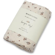 KONGES SLOJD - Set of 3 baby muslin cloths in organic cotton - Floral pink