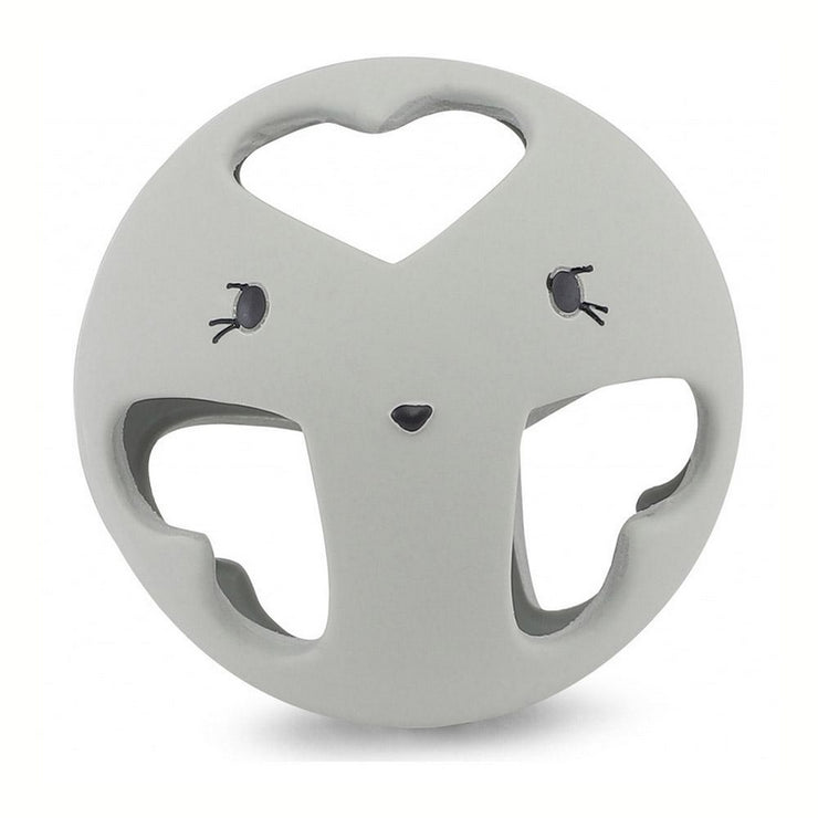 KONGES SLOJD - Rubber ball teething toy - Storm grey