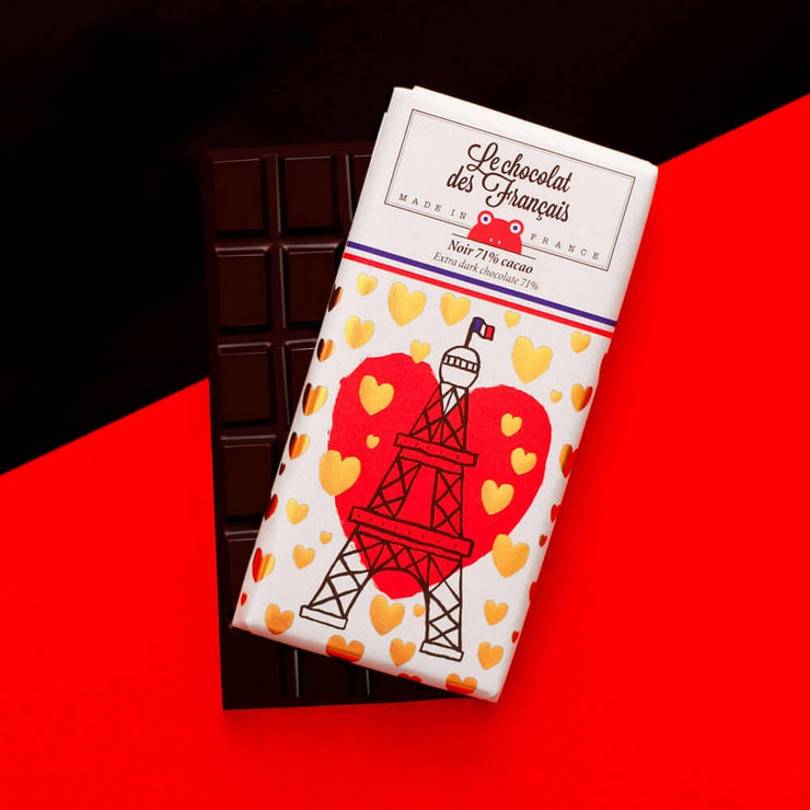 "La Tour Eiffel coeur" - 71% dark chocolate