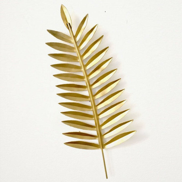 Big leaf in golden brass