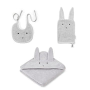 LIEWOOD - Baby package bath and lunch - Organic cotton - Grey rabbit - Details