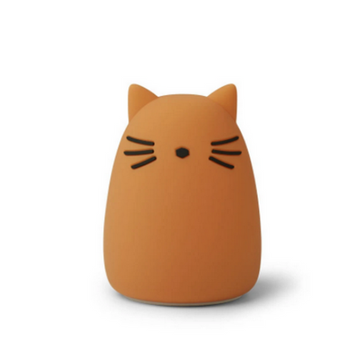 LIEWOOD - Cat night light in BPA free silicon - Mustard