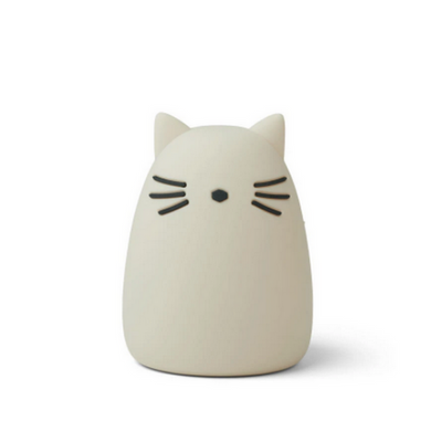 LIEWOOD - Cat night light in BPA free silicon - White