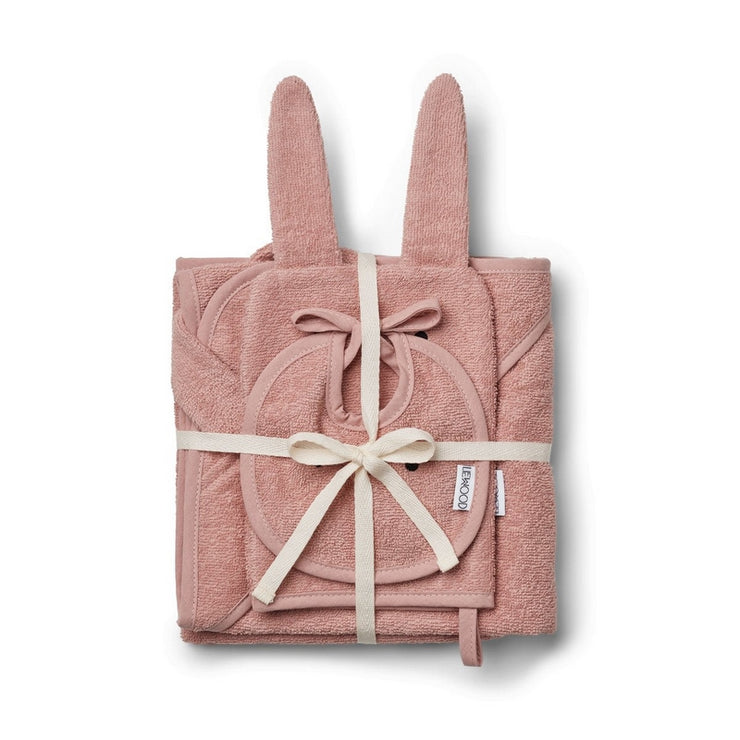 LIEWOOD - Baby package bath and lunch - Organic cotton - Pink rabbit
