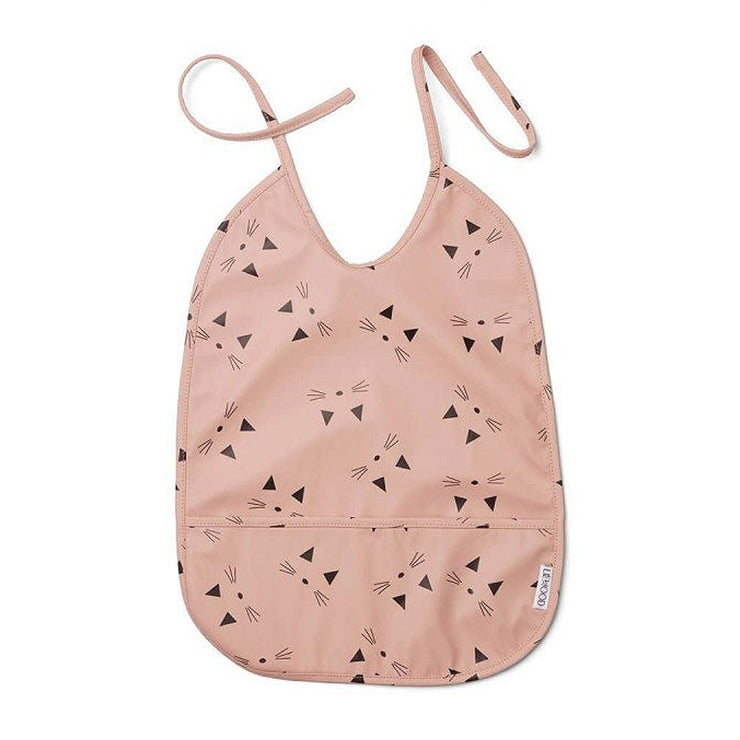 LIEWOOD - Water repellent bib - Cat Pink