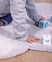 Kid's rug - Light grey cloud