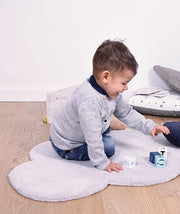 Kid's rug - Light grey cloud