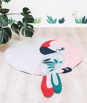 Kid's rug - Tropica pink parrot