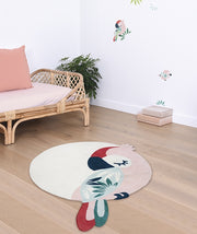 Kid's rug - Tropica pink parrot