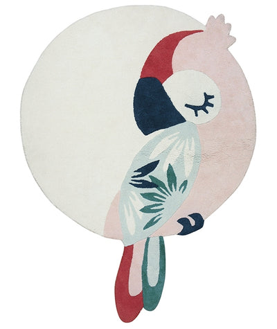 Kid's rug - Tropica pink parrot