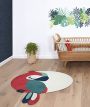 Kid's rug - Tropica green parrot