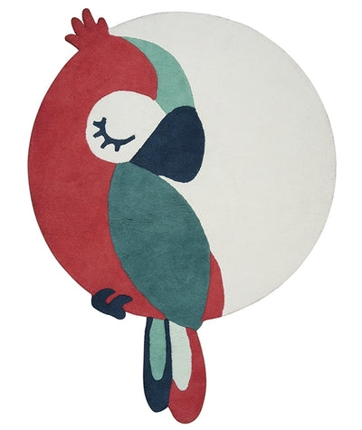 Kid's rug - Tropica green parrot