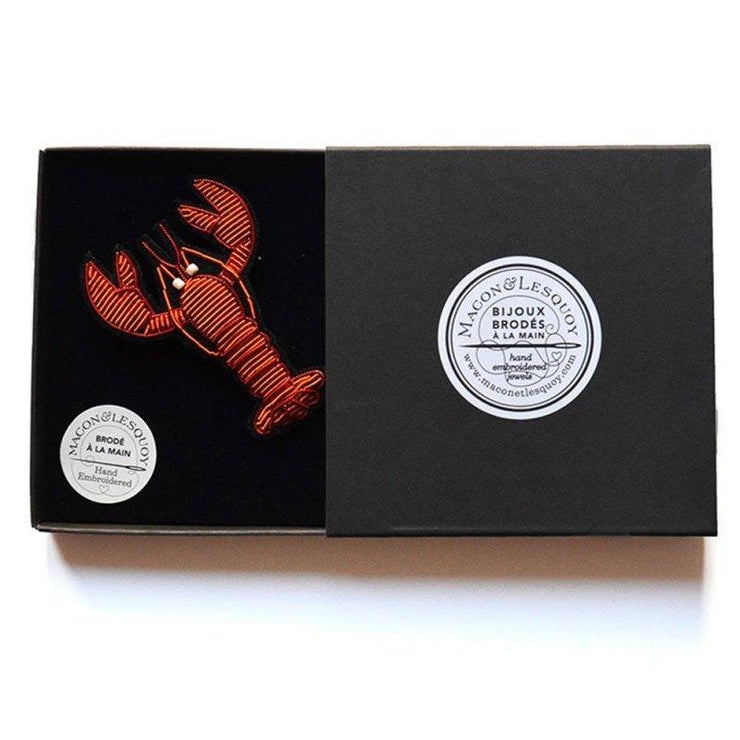 MACON & LESQUOY - Hand embroidered brooch - Box