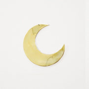 Flat moon in golden brass - M