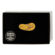 MACON & LESQUOY - Hand embroidered brooch - Flip flop - box