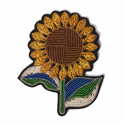MACON & LESQUOY - Hand embroidered brooch - Sunflower