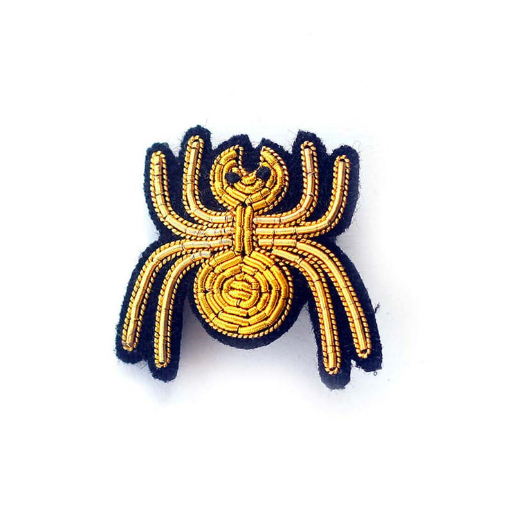 MACON & LESQUOY - Hand embroidered brooch - Spider