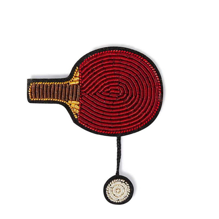 Embroidered brooch - Ping pong