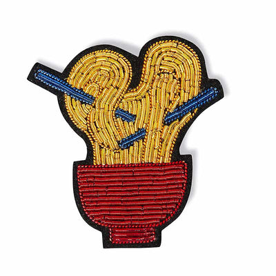 MACON & LESQUOY - Hand embroidered brooch - Ramen