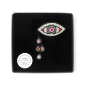 MACON & LESQUOY - Hand embroidered brooch - Eye and tear - Box