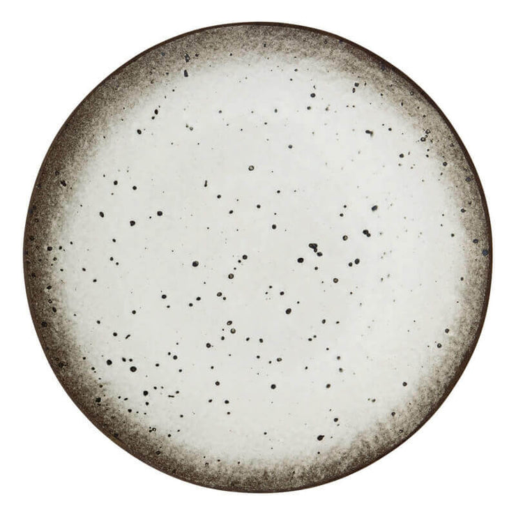 Large plate - Brown and white