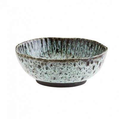 MADAM STOLTZ - Turquoise and black stoneware bowl