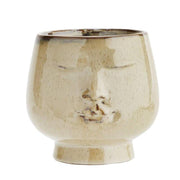 MADAM STOLTZ - Face flower pot - Zen inspired design - Beige