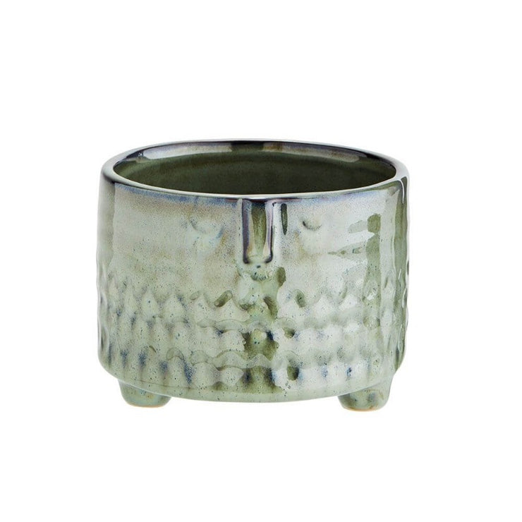 MADAM STOLTZ - Face flower pot - Zen inspired design - Green