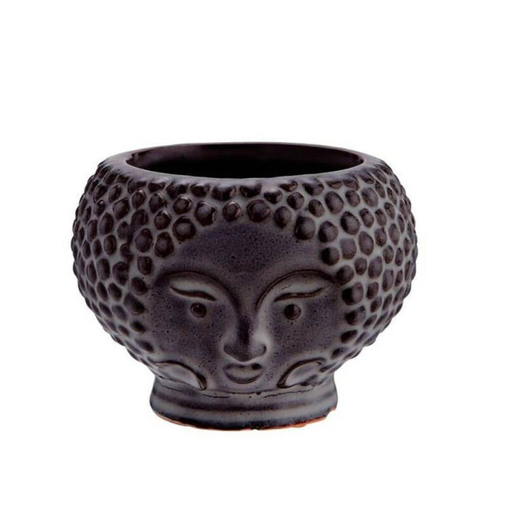 MADAM STOLTZ - Face flower pot - Zen inspired design - Grey