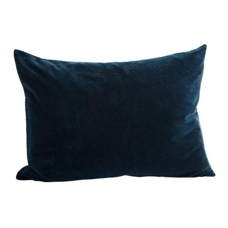 Rectangle velvet cushion cover - Pigeon blue