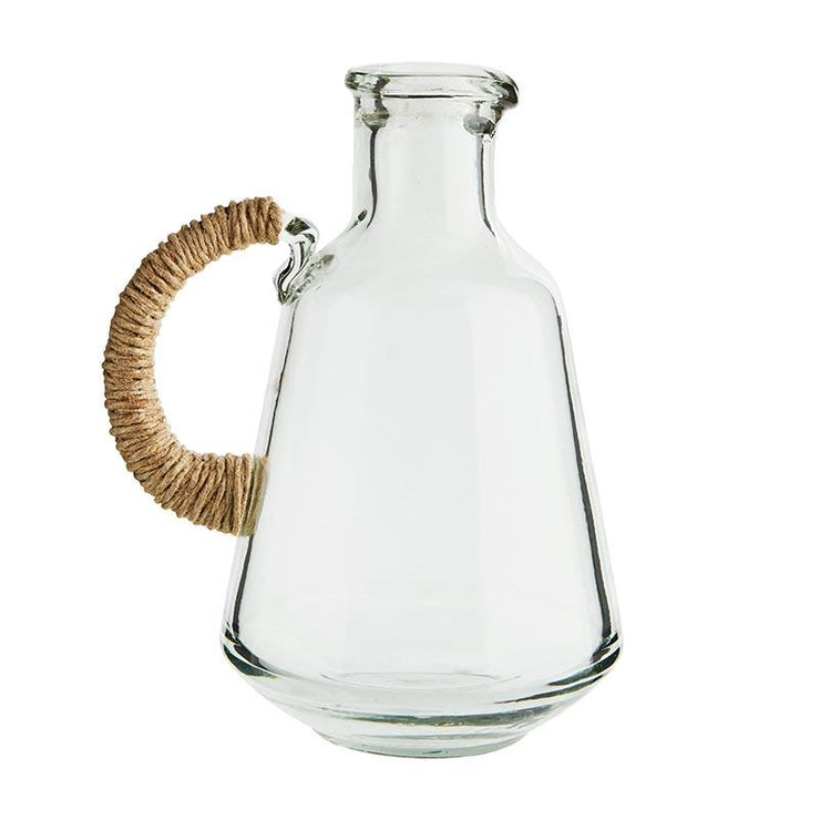 Small water jug - Glass and jute