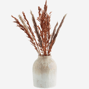 Stoneware vase - Honey and white