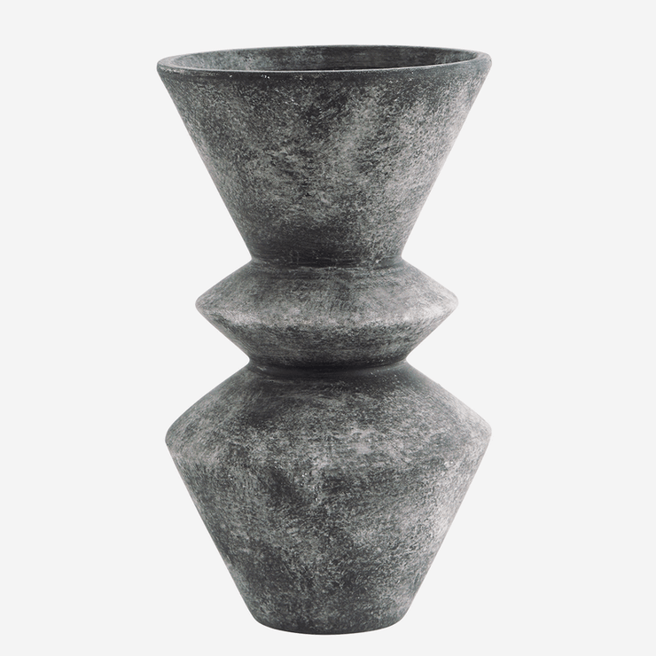 Graphic vase - Washed anthracite
