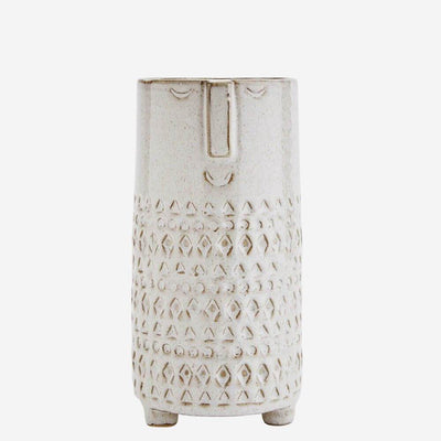 Face shaped vase - White