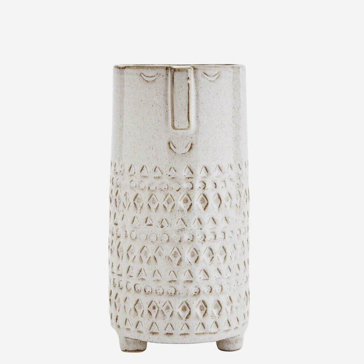 Face shaped vase - White