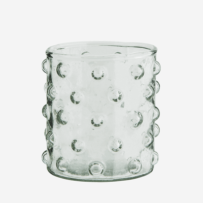 Drinking glass with dots