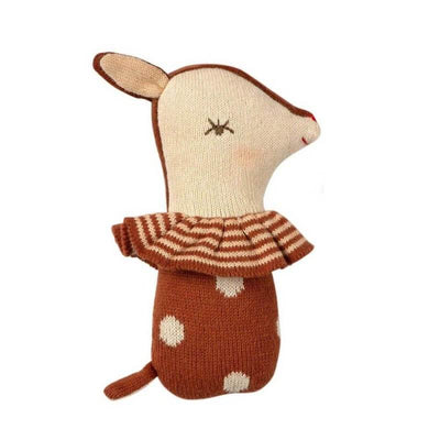 MAILEG - Sleepy wakey bambi rattle - Brown