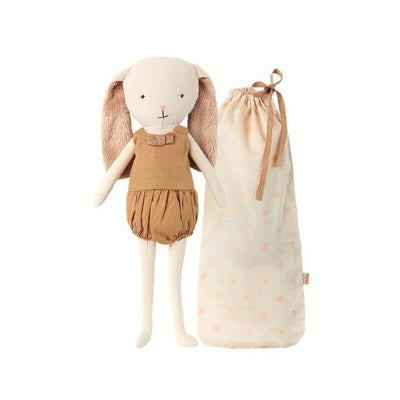 MAILEG - Bunny bell doll gold with storage bag