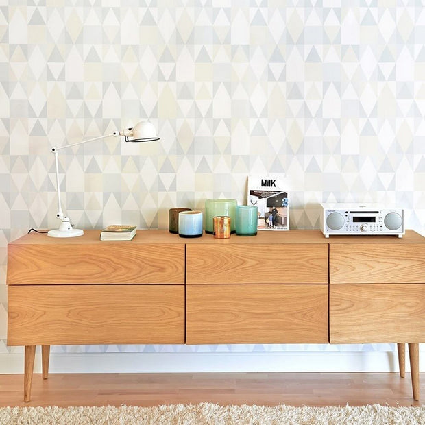 MAJVILLAN - Original and geometric wallpaper - Alice grey