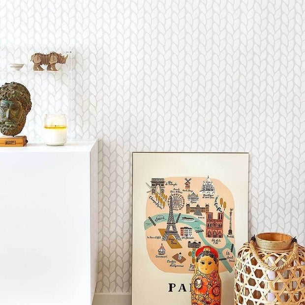 MAJVILLAN - Original and geometric wallpaper - Leya Grey