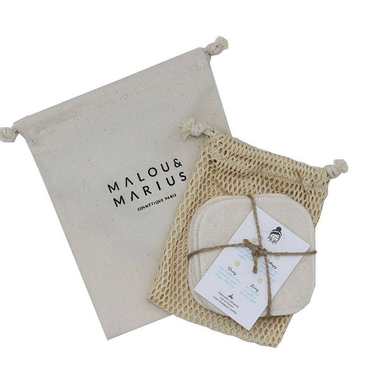 MALOU & MARIUS - Reusable make-up remover wipes in organic cotton